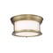 Z-Lite Sonna 2 Light Flush Mount, Heritage Brass & Matte Opal 2011F10-HBR - alternate 1